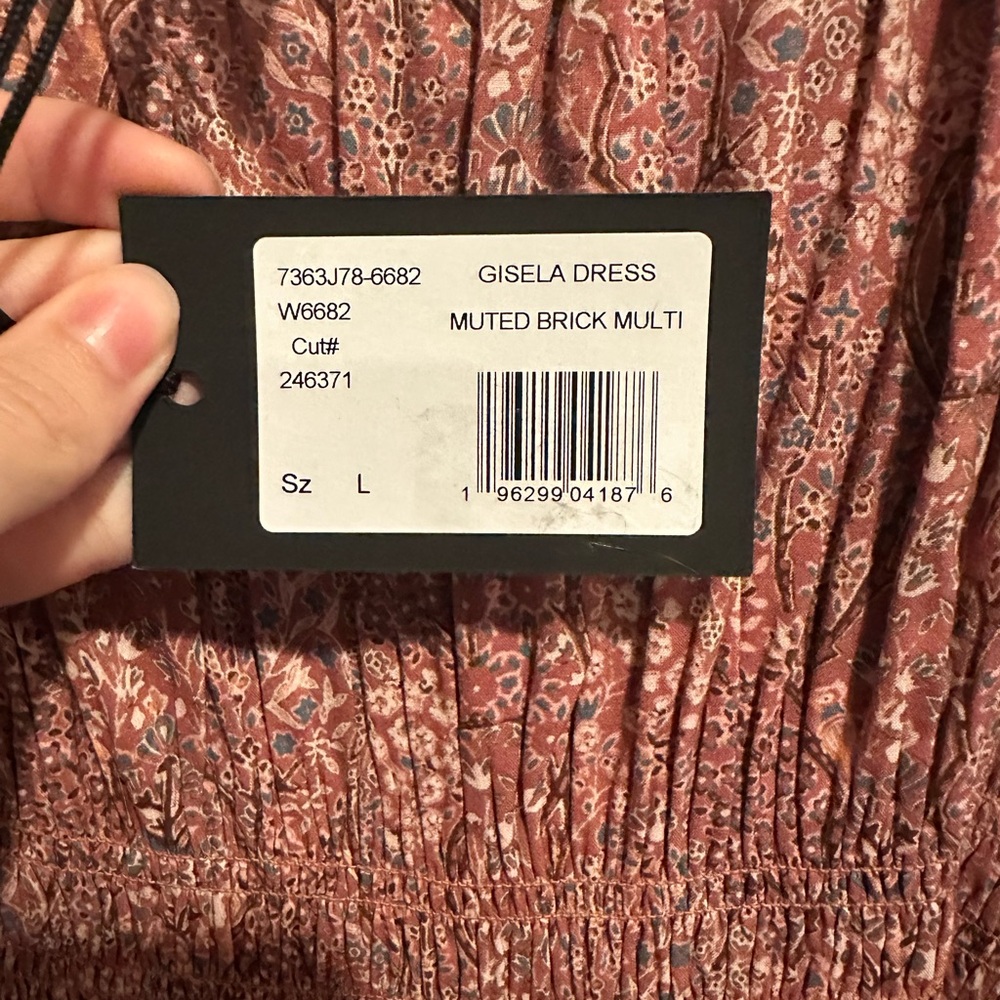 NWT PAIGE Gisela Tiered-hem Midi Dress - Picture 8 of 12